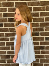 Load image into Gallery viewer, M.L. Kids- Blue Racer Back Tank
